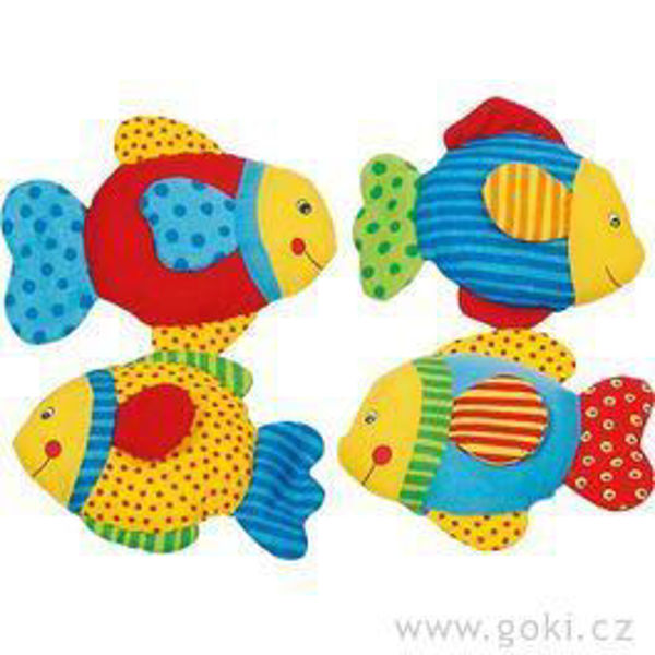 Obrázek Rybka se šuštící fólií, textilní hračka pro miminka Goki