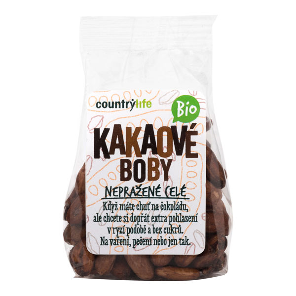 Obrázek Kakaové boby nepražené celé 100 g COUNTRYLIFE