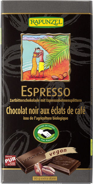 Obrázek Čokoláda hořká espresso 80 g RAPUNZEL