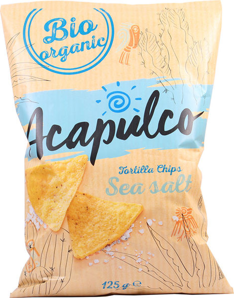 Obrázek Tortilla chipsy mořská sůl 125 g ACAPULCO