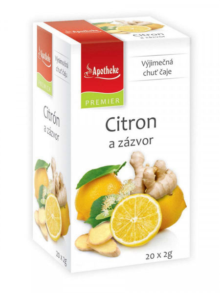 Obrázek Citron a zázvor s lípou čaj 20 x 2g APOTHEKE