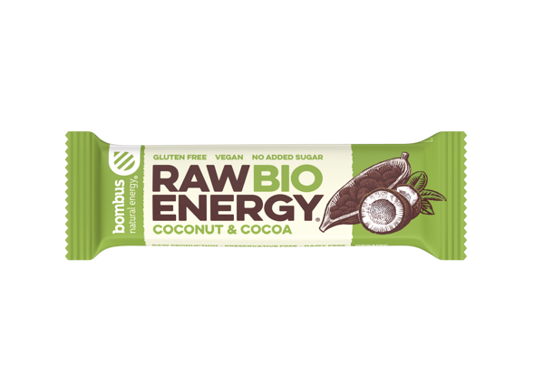 Obrázek Raw bio tyčinka Coconut and Cocoa 50 g Bombus