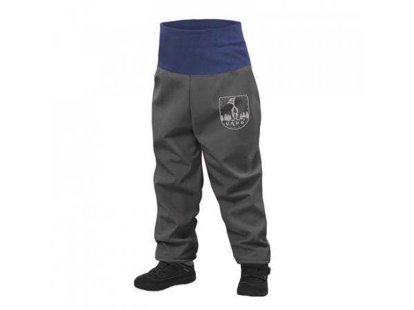 Obrázek Batolecí softshellové kalhoty s fleecem Tmavě šedá Unuo