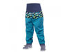 Obrázek Batolecí softshellové kalhoty bez zateplení Modrozelená aqua autíčka Unuo