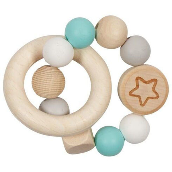 Obrázek Hvězdička modrá – elastická hračka s kroužkem Goki