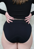 Obrázek Menstruační kalhotky MODAL Černé s lemem SAYU
